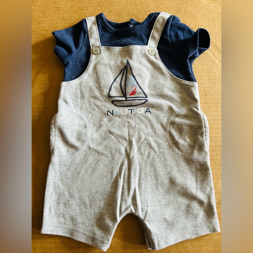 Nautica Navy Baby Overalls